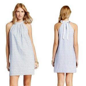 ISANI Blue Embroidered Halter Tie Casual Summer Dress NWT NEW Size Small